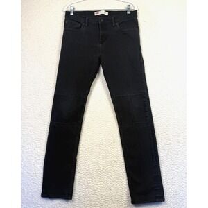 Levis 511 Jeans Mens 30x30 Black Slim Fit Denim Five Pocket Zip Fly Red Tab